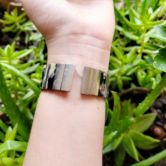 Classic Nina Mother of Pearl Tortoise Shell Cuff Watch - Picture 9 of 12